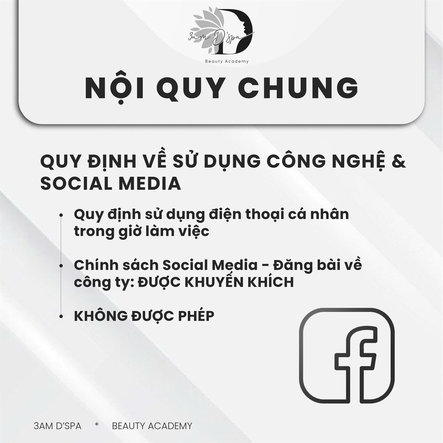 QUY ĐỊNH VỀ SỬ DỤNG CÔNG NGHỆ & SOCIAL MEDIA