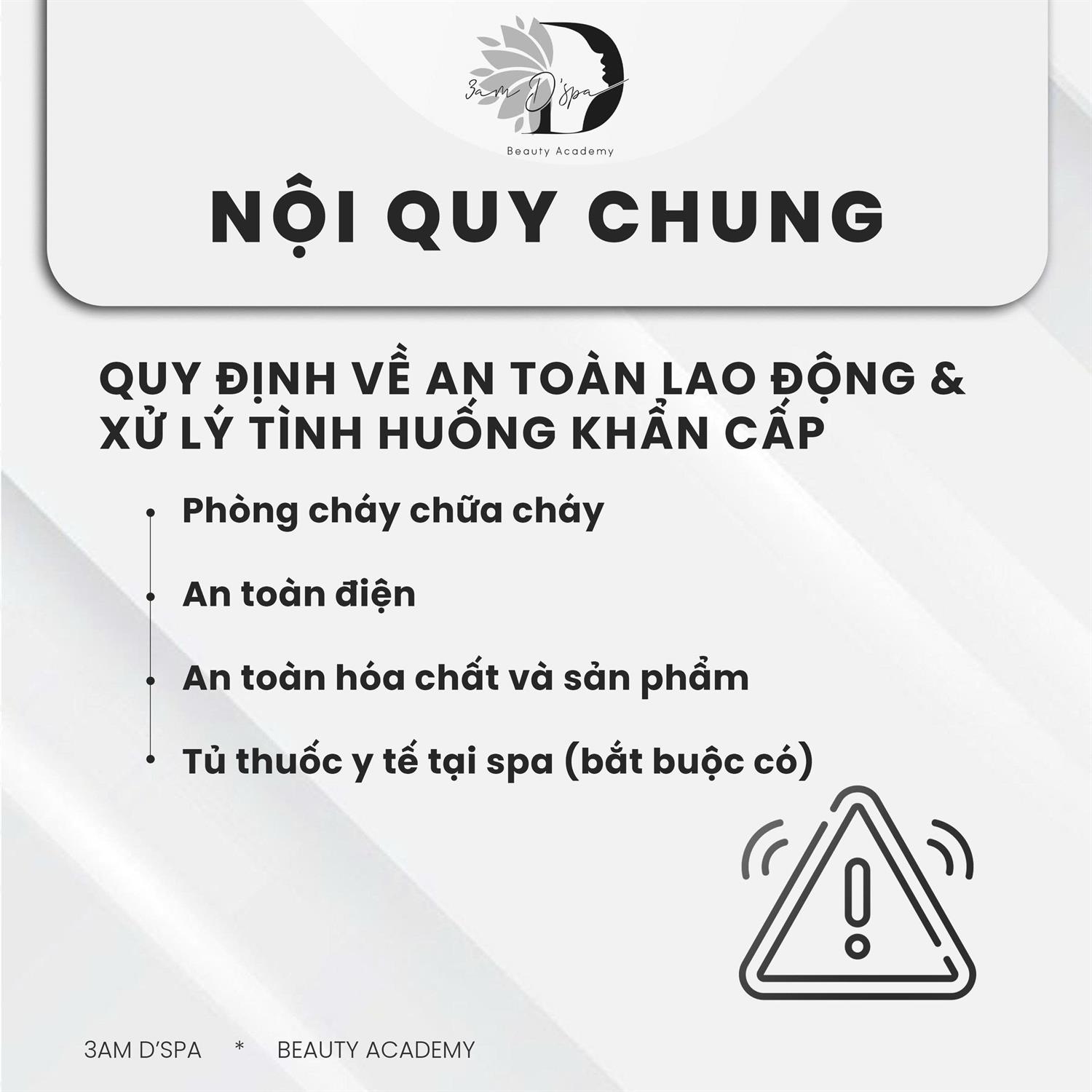 QUY ĐỊNH VỀ AN TOÀN LAO ĐỘNG & XỬ LÝ TÌNH HUỐNG KHẨN CẤP