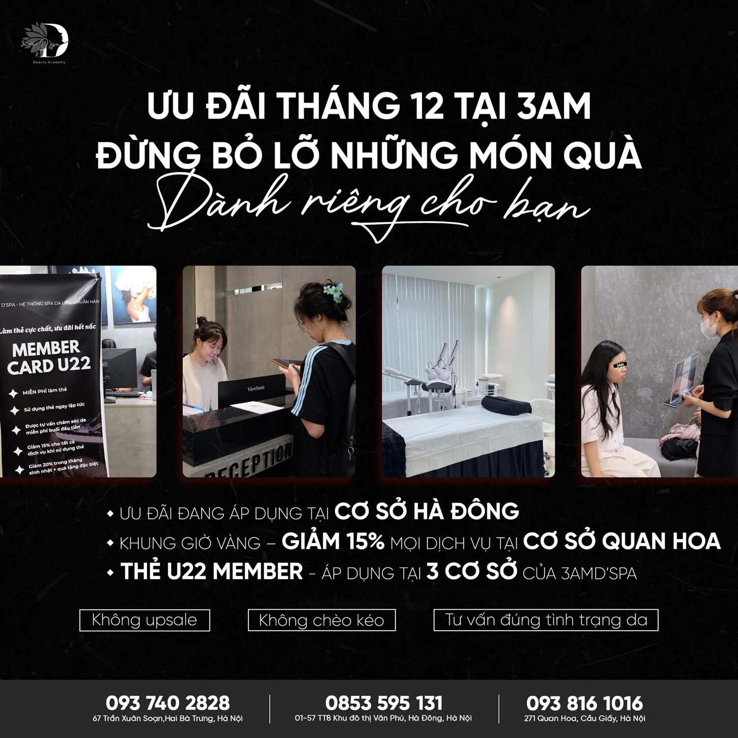 ƯU ĐÃI THÁNG 12 TẠI 3AMD'SPA ĐỪNG BỎ LỠ NHỮNG MÓN QUÀ DÀNH RIÊNG CHO BẠN