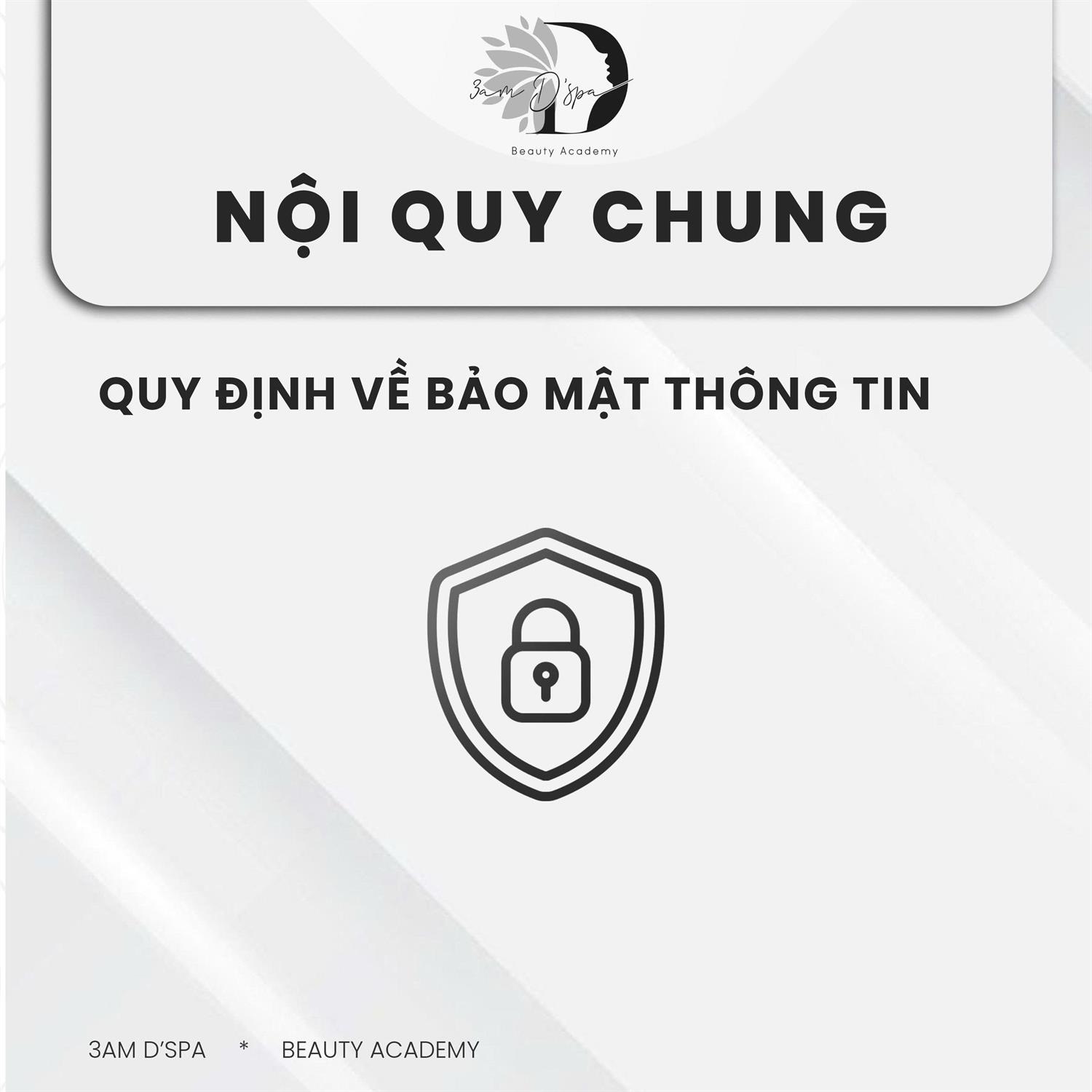 QUY ĐỊNH VỀ BẢO MẬT THÔNG TIN 