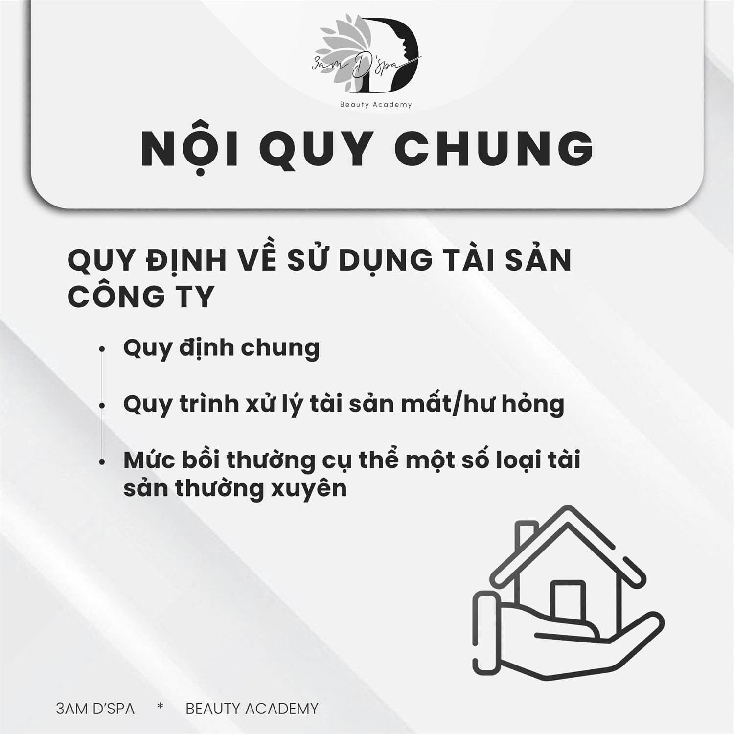QUY ĐỊNH VỀ SỬ DỤNG TÀI SẢN CỦA CÔNG TY 