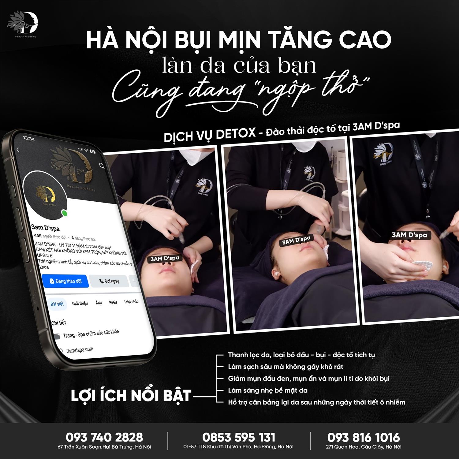 Hà Nội bụi mịn tăng cao - làn da của bạn cũng đang “ngộp thở”?