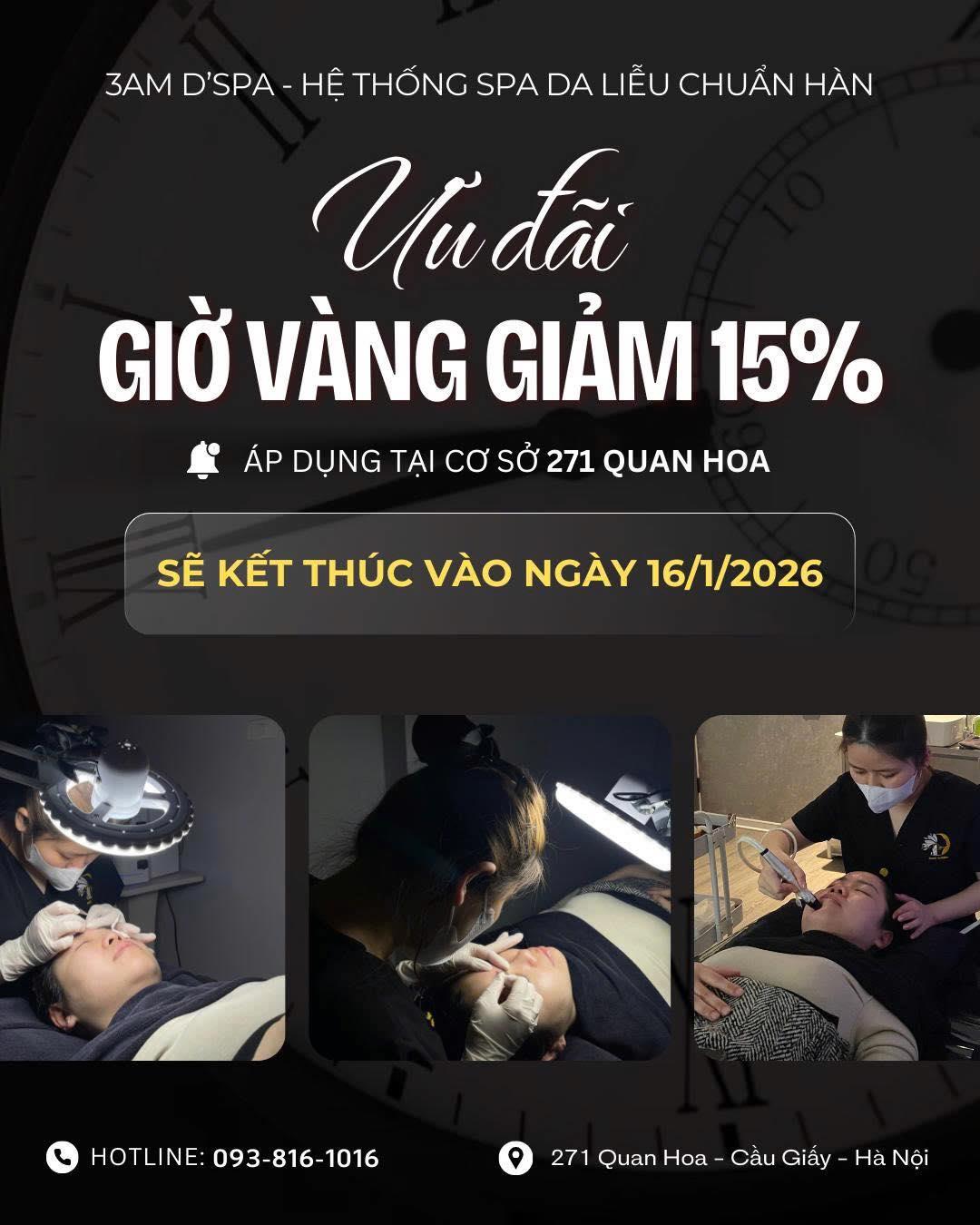 LAST CALL – GIỜ VÀNG TẠI 3AM D’SPA!