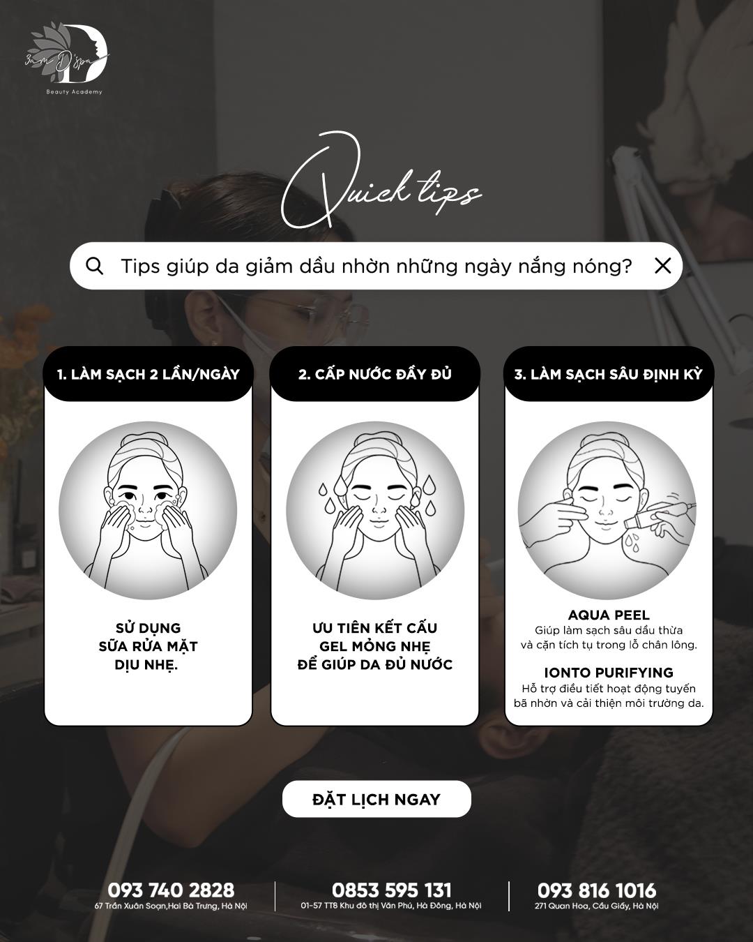 BỎ TÚI CÁC TIPS GIÚP DA GIẢM DẦU NHỜN NHỮNG NGÀY NẮNG NÓNG