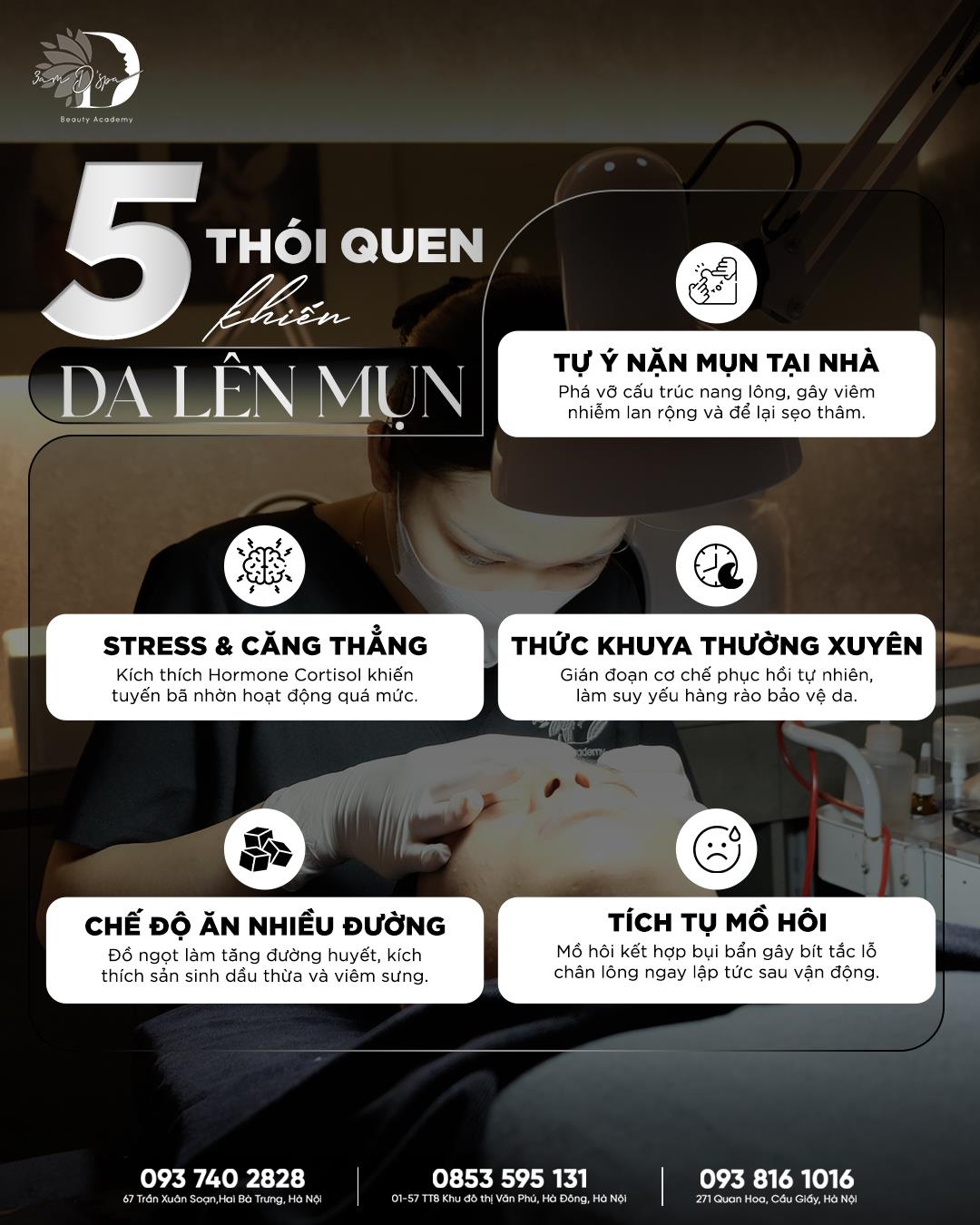 DỪNG LẠI NGAY 5 THÓI QUEN NÀY NẾU KHÔNG MUỐN MỤN TÁI DIỄN