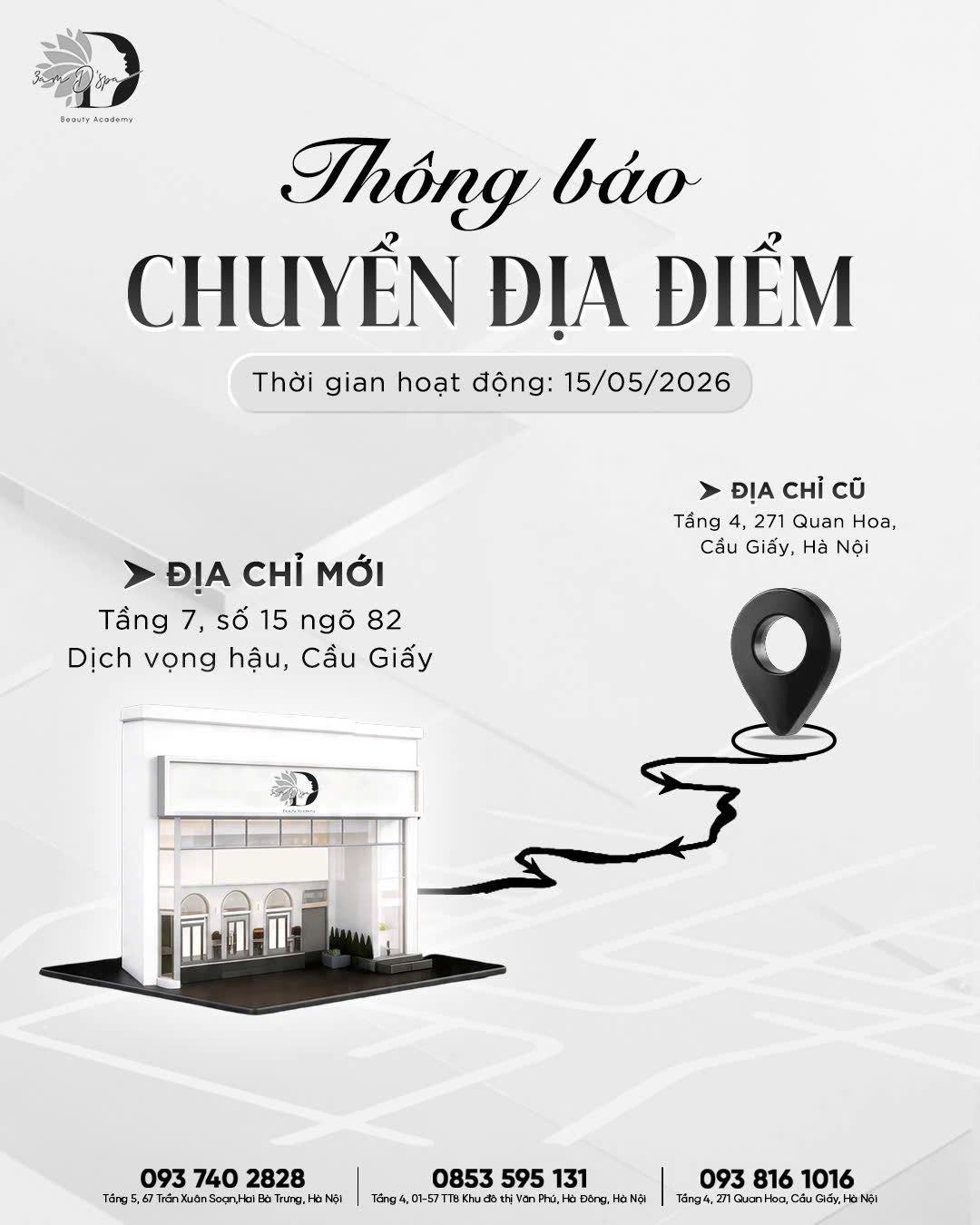 THÔNG BÁO: 3am D’SPA THAY ĐỔI ĐỊA ĐIỂM HOẠT ĐỘNG 🏠✨