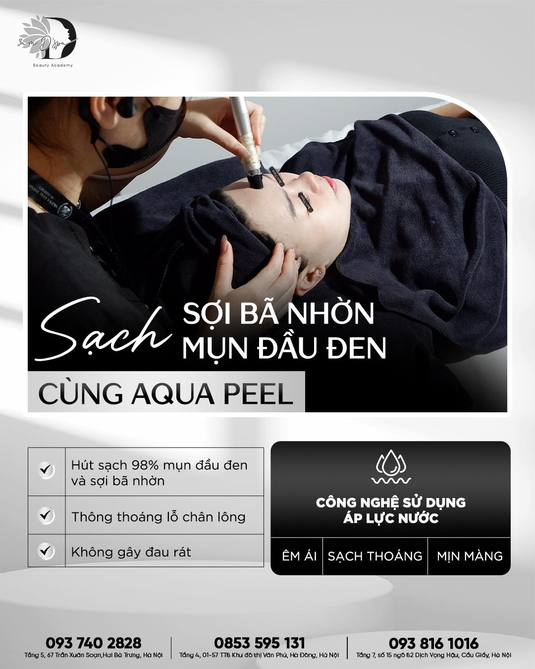 SẠCH SỢI BÃ NHỜN - SẠCH MỤN ĐẦU ĐEN CÙNG AQUA PEEL 